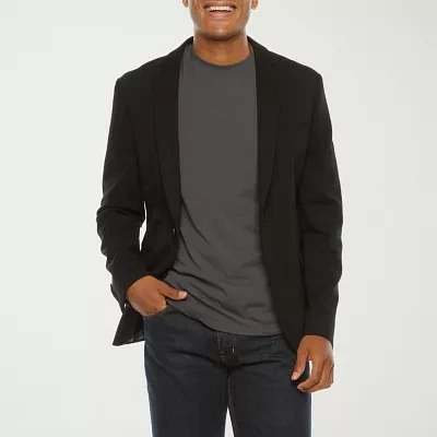 J. Ferrar Mens Knit Stretch Fabric Slim Fit Sport Coat