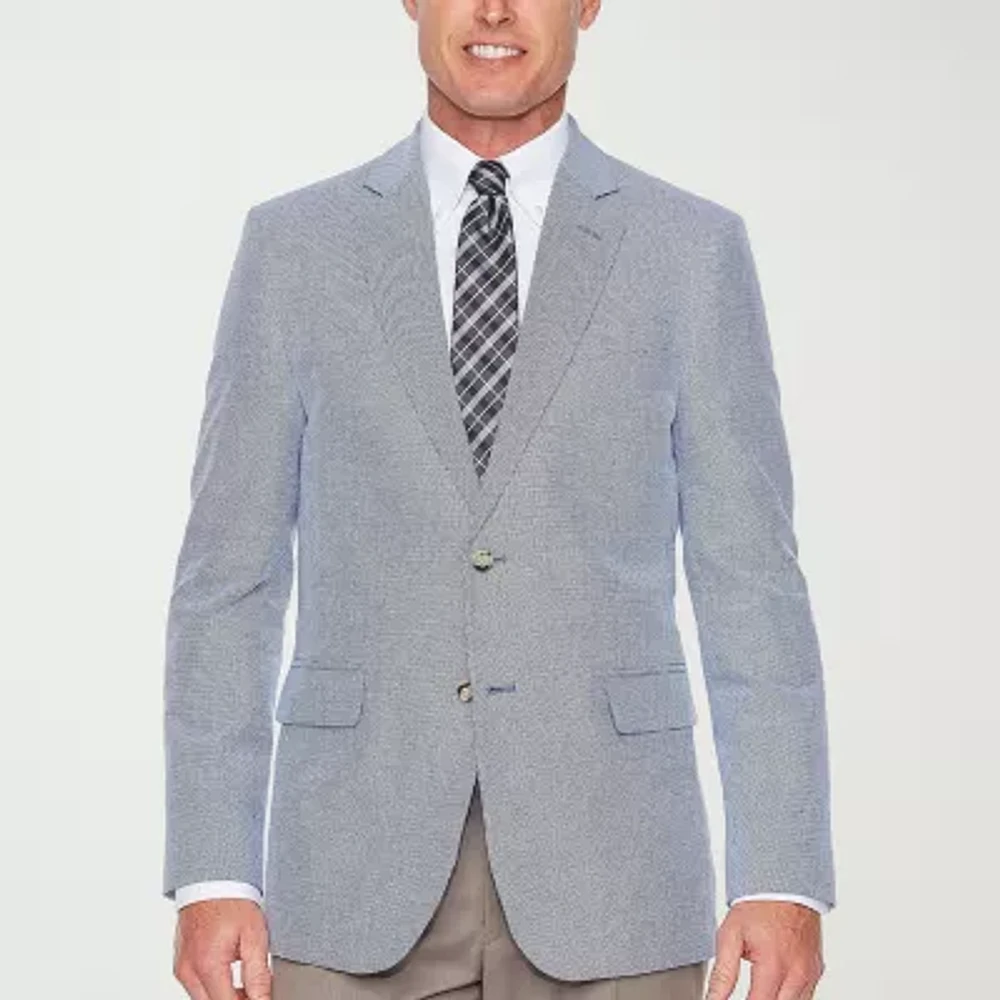 Stafford Classic Fit Basketweave Sport Coat