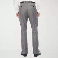 J. Ferrar Ultra Comfort Medium Gray Super Slim Fit Stretch Suit Pants