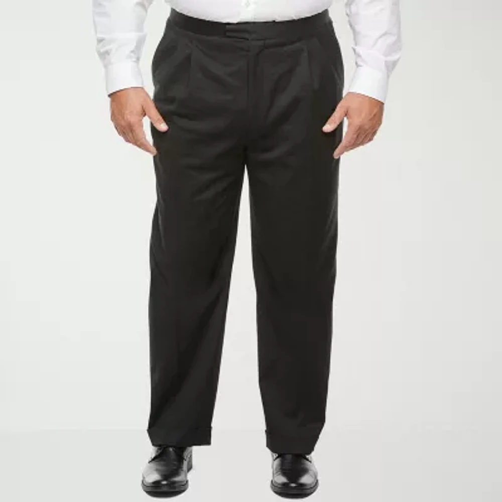 Stafford Coolmax Mens Big and Tall Classic Fit Tuxedo Pant
