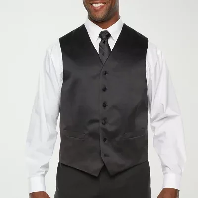 Stafford Coolmax Mens Big and Tall Classic Fit Tuxedo Vest
