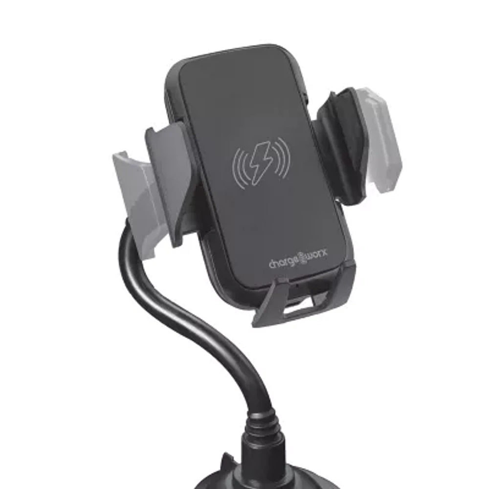 Chargeworx Universal Cupholder Wireless Charging Cell Phone Car Mount