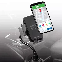 Chargeworx Universal Cupholder Wireless Charging Cell Phone Car Mount