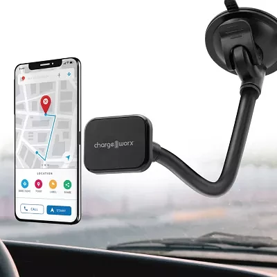 Chargeworx Magnetic Flexble-Neck Windshield Cell Phone Car Mount