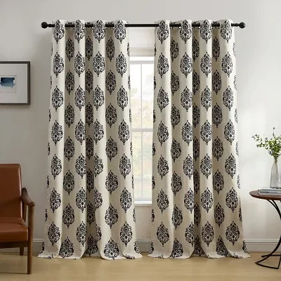 Elrene Home Fashions Navara Grommet Top Blackout Single Curtain Panels
