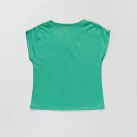 Okie Dokie Toddler & Little Girls Round Neck Short Sleeve Graphic T-Shirt
