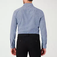Report Collection Mens Modern Fit Long Sleeve Checked Button-Down Shirt