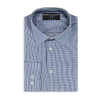 Report Collection Mens Modern Fit Long Sleeve Checked Button-Down Shirt