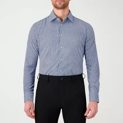 Report Collection Mens Modern Fit Long Sleeve Checked Button-Down Shirt