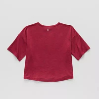 Xersion Little & Big Girls Crew Neck Short Sleeve Graphic T-Shirt
