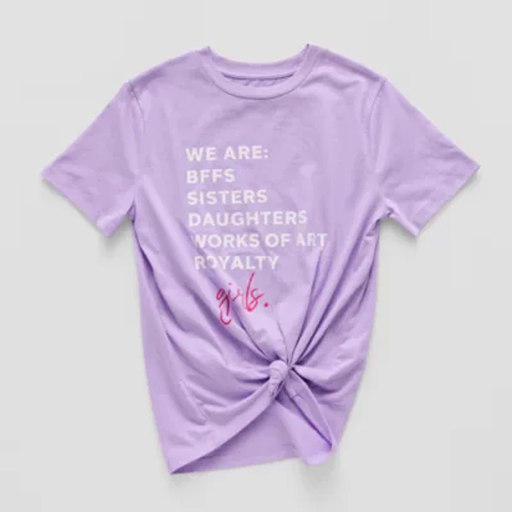 Hope & Wonder Women's History Month Girls Short Sleeve Graphic T-Shirt