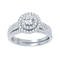 1 CT.T.W. Natural Diamond Bridal Set