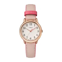 Timex Womens Pink Leather Strap Watch Tw2r62800jt