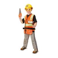 Melissa & Doug Construction Worker Role Play Costume Set Unisex Dress Up Costume