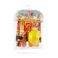 Melissa & Doug Construction Worker Role Play Costume Set Unisex Dress Up Costume