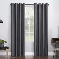 Sun Zero Noir Dimensional Thermal Extreme Energy Saving 100% Blackout Grommet Top Single Curtain Panel