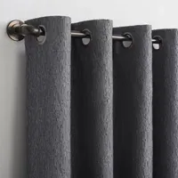 Sun Zero Noir Dimensional Thermal Extreme Energy Saving 100% Blackout Grommet Top Single Curtain Panel