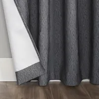 Sun Zero Noir Dimensional Thermal Extreme Energy Saving 100% Blackout Grommet Top Single Curtain Panel