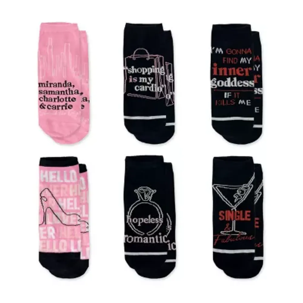 ASSTD NATIONAL BRAND Sex And The City 6 Pair Low Cut Socks Womens |  MainPlace Mall