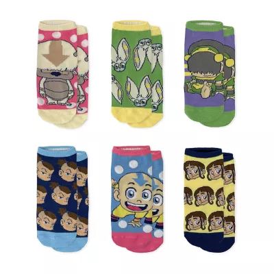 6 Pair Avatar-The Last Airbender Low Cut Socks Womens