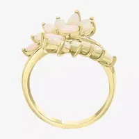 Effy Womens 1/ CT. T.W. Diamond & Genuine White Opal 14K Gold Cocktail Ring