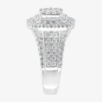 Effy Womens CT. T.W. Mined White Diamond 14K Gold Halo Cocktail Ring