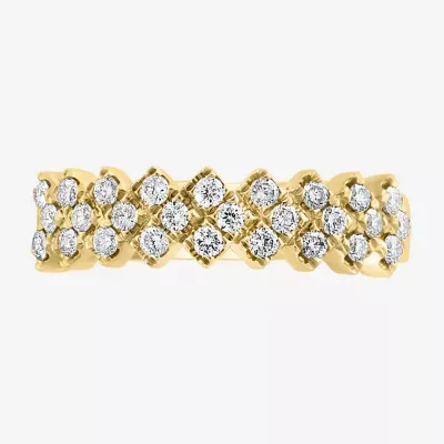 Effy  1/2 CT. T.W. Mined White Diamond 14K Gold Cluster Band