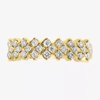 Effy  1/2 CT. T.W. Natural White Diamond 14K Gold Cluster Band