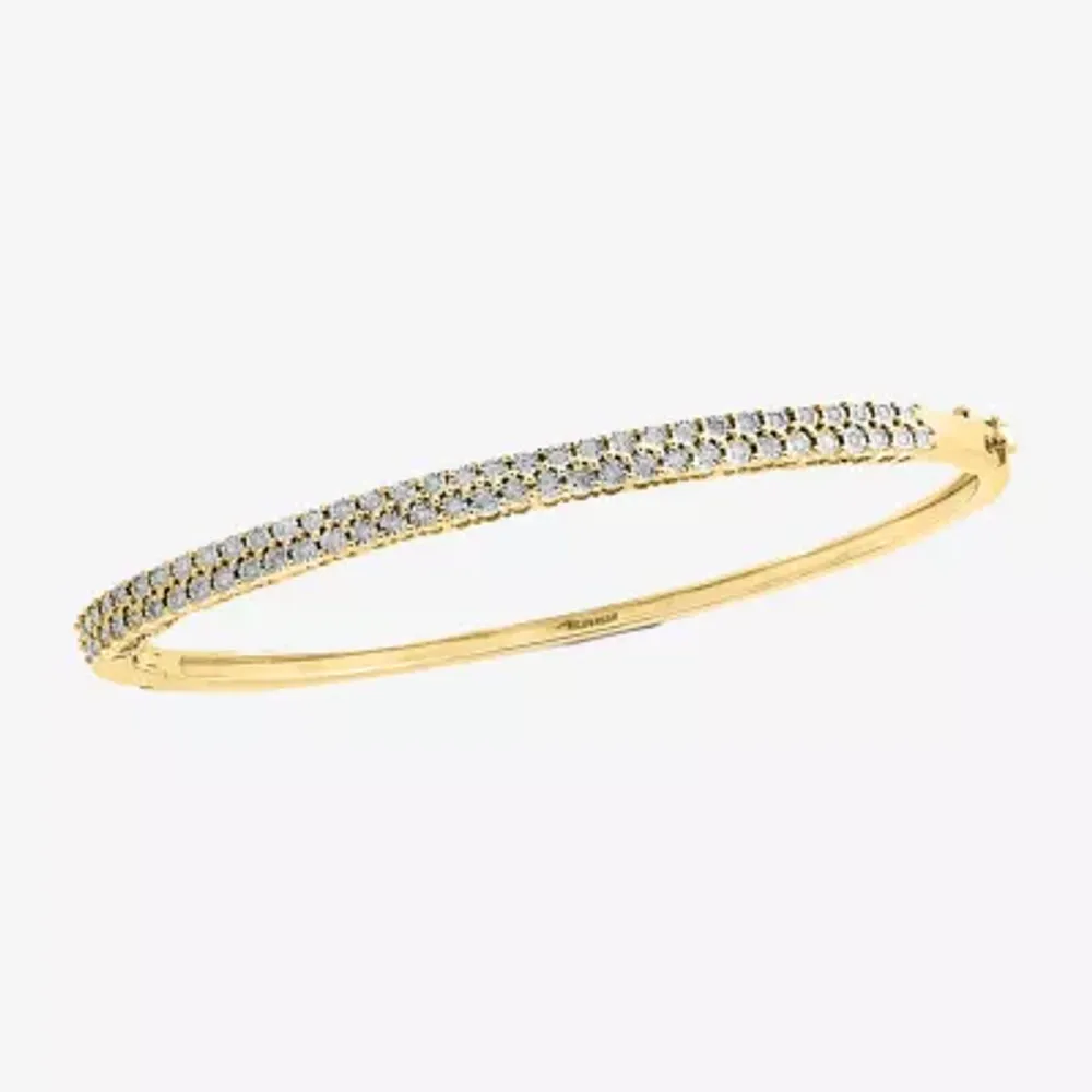 Effy  1/3 CT. T.W. Natural Diamond Sterling Silver Bangle Bracelet