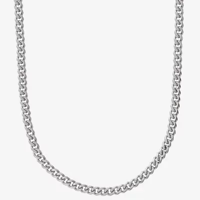 Shaquille O'Neal Xlg Stainless Steel Solid Curb Chain Necklace