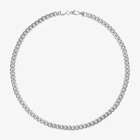 Shaquille O'Neal Xlg Stainless Steel Solid Curb Chain Necklace