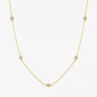 Diamond Addiction Womens 2-pc. Diamond Accent Genuine necklace Set in Sterling Silver or 14K Gold Over Silver