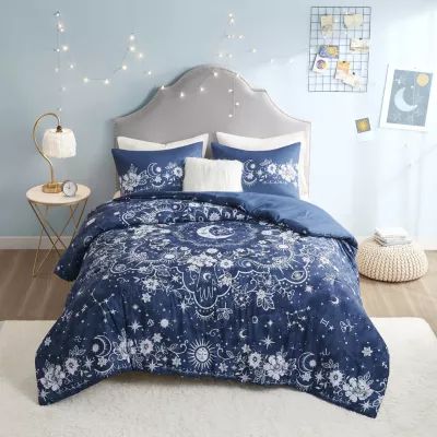 Intelligent Design Luna Celestial Lightweight Comforter Set with decorative pillow