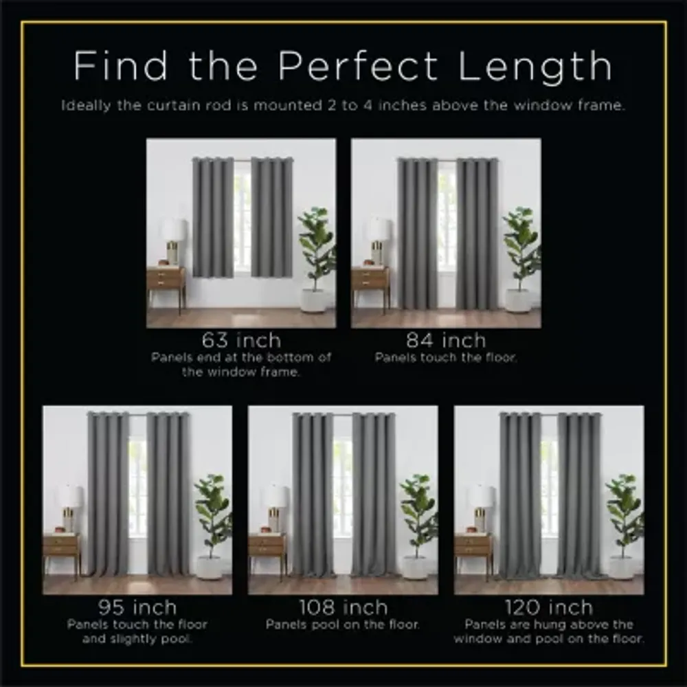 Vue Vista Sheer Grommet Top Set of 2 Curtain Panel