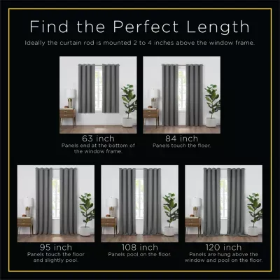 Vue Vienna Rod Pocket Light-Filtering Set of 2 Curtain Panels