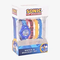 Sonic the Hedgehog Girls Digital Multicolor 4-pc. Watch Boxed Set Snc40071m