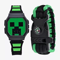 Minecraft Boys Green 2-pc. Watch Boxed Set Min40000jc