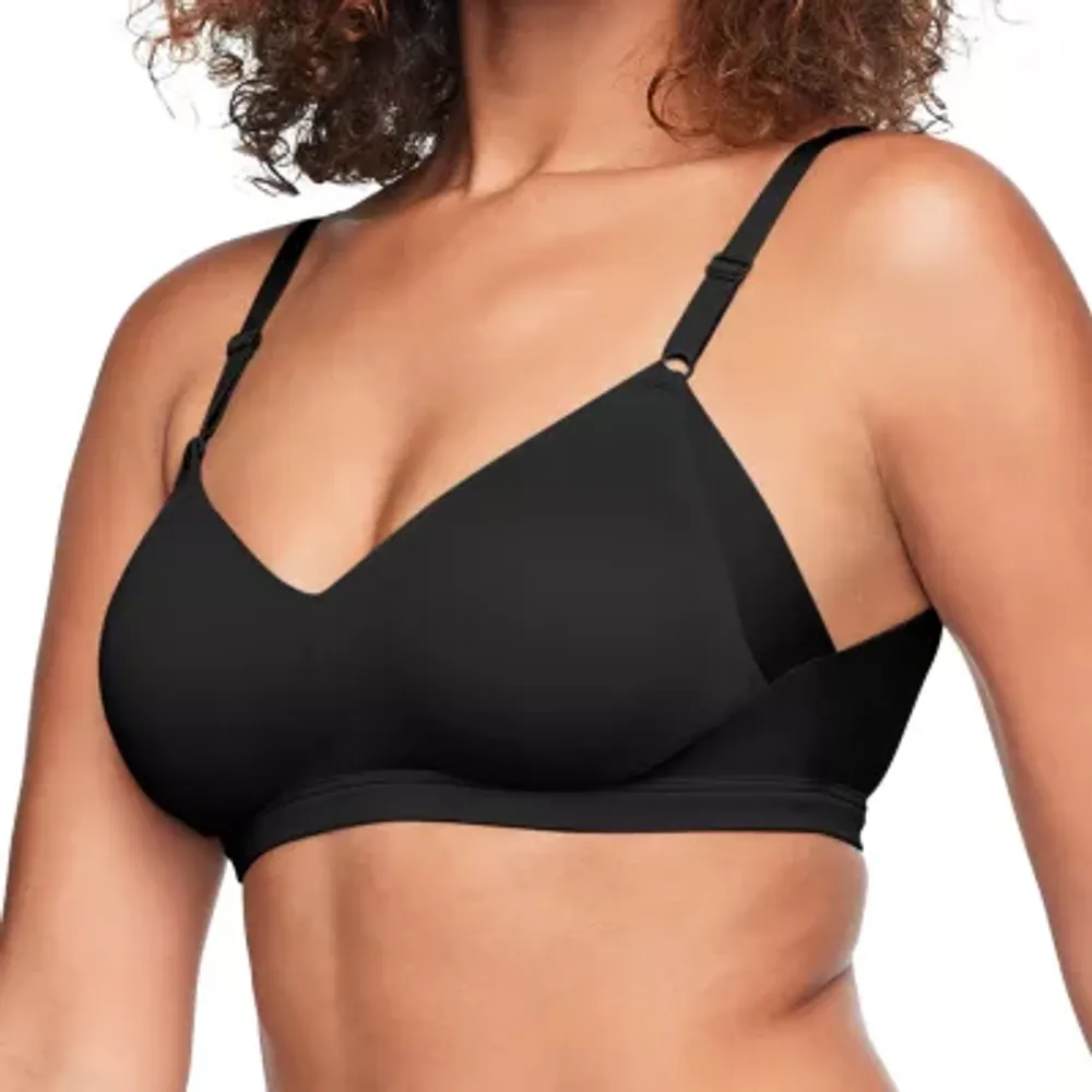 Warners Womens No Side Effects Underarm And Back-Smoothing Comfort Wireless  Lift T-Shirt Bra RN2231A