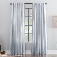 Archaeo Denza Light-Filtering Back Tab Single Curtain Panel