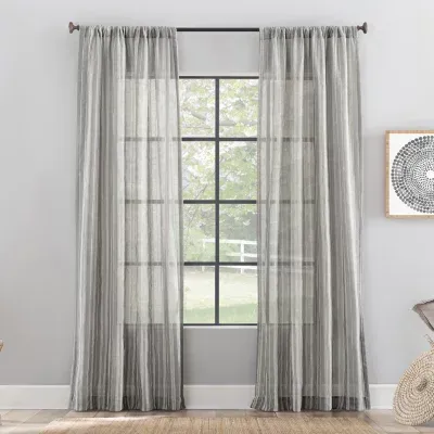 Archaeo Raya Rod Pocket Light-Filtering Single Curtain Panel