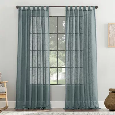 Archaeo Tansy Light-Filtering Tab Top Single Curtain Panel