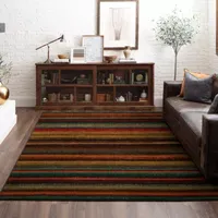 Mohawk Home New Wave Boho Stripe Indoor Rectangular Area Rug