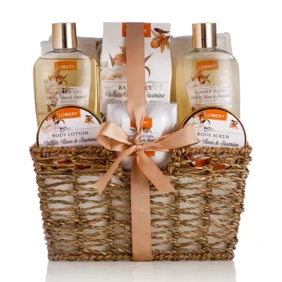 Lovery - Body Care Gift Basket for Moms - 8pc New Mom Spa Kit