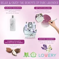 Lovery Lavender Home Spa Bath Set - 9pc Body Care Kit