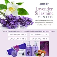 Lovery Lavender And Jasmine Home Bath Set - 8pc Self Care Spa Kit