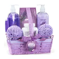 Lovery Lavender And Jasmine Home Bath Set - 8pc Self Care Spa Kit