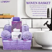 Lovery Lavender And Jasmine Home Bath Set - 8pc Self Care Spa Kit