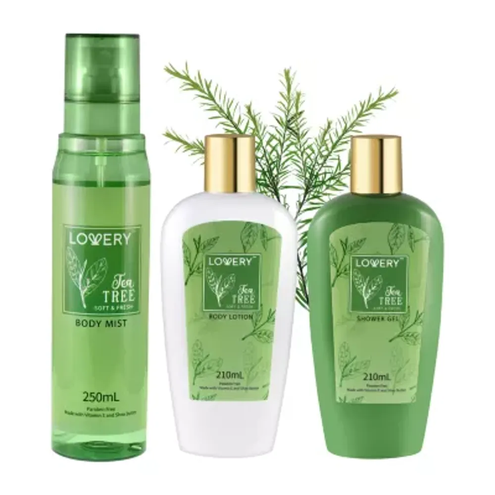 Lovery Tea Tree Body Care Set - 3pc Bath And Body Kit