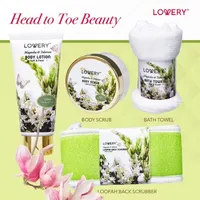 Lovery Magnolia And Tuberose Spa Gift Basket - 11pc Bath Set