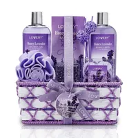 Lovery Honey Lavender Home Bath Gift Set -15pc Relaxation Gifts